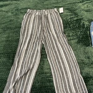 Medium flowy striped pants with pockets